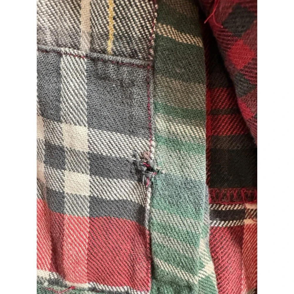 Vintage 90s Polo Country Ralph Lauren Patchwork Plaid Flannel Shirt Mens L